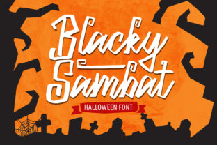Blacky Sambat: A Spooky Display Font for Standout Campaign Graphics