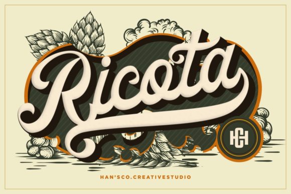Ricota: A Vintage Display Font for Modern Brand Communication